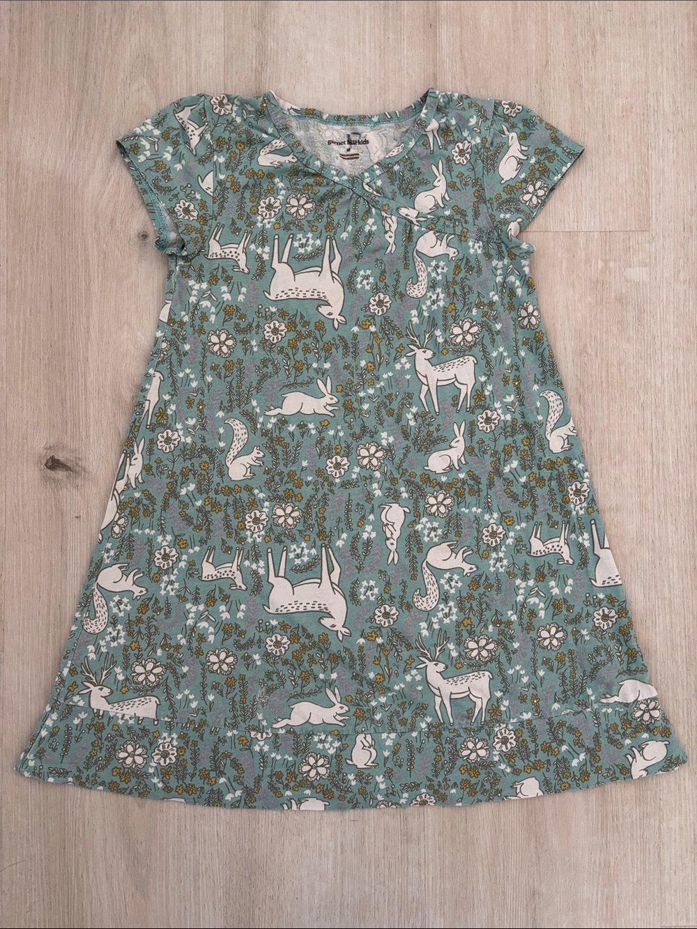 Garnet Hill Kids Woodland Animal Dress Size Medium